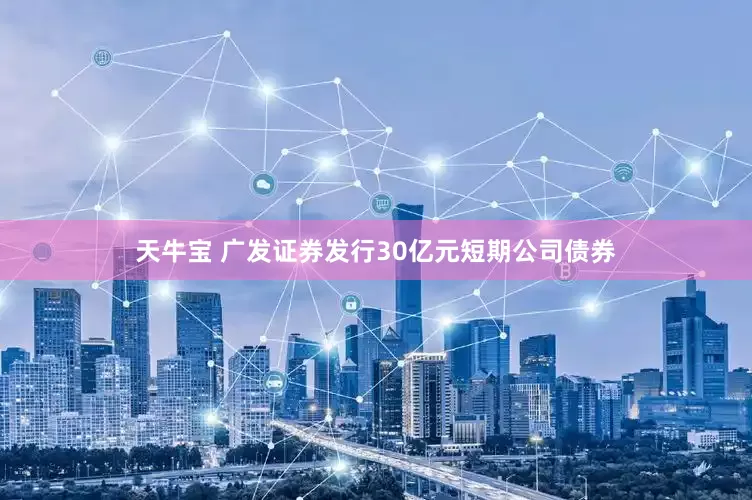 天牛宝 广发证券发行30亿元短期公司债券